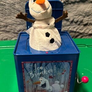 Disney Frozen Olaf Jack-in-the-Box - Blue and White